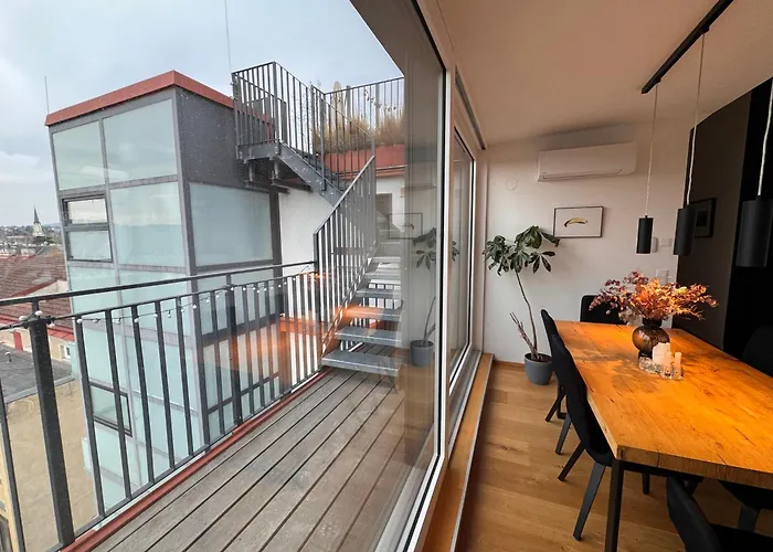 Grosszuegiges Dachterrassen-appartment Mit Klimaanlage Und Wunderbarem Ausblick Ueber Ganz * Vienne