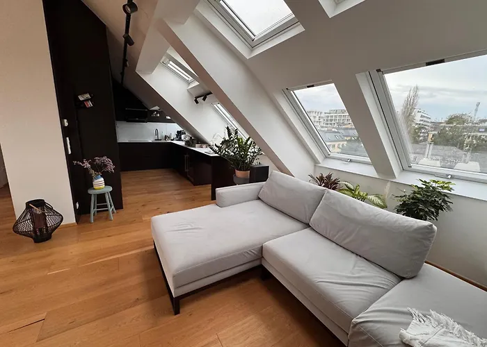 Großzügiges Dachterrassen-appartment Mit Klimaanlage Und Wunderbarem Ausblick über Ganz Apartment Wien